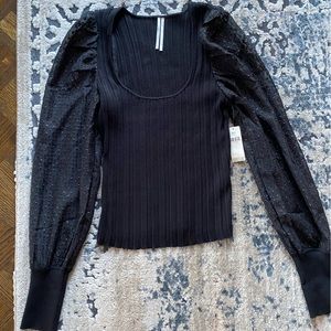 Anthropologie NWT sparkly black shirt